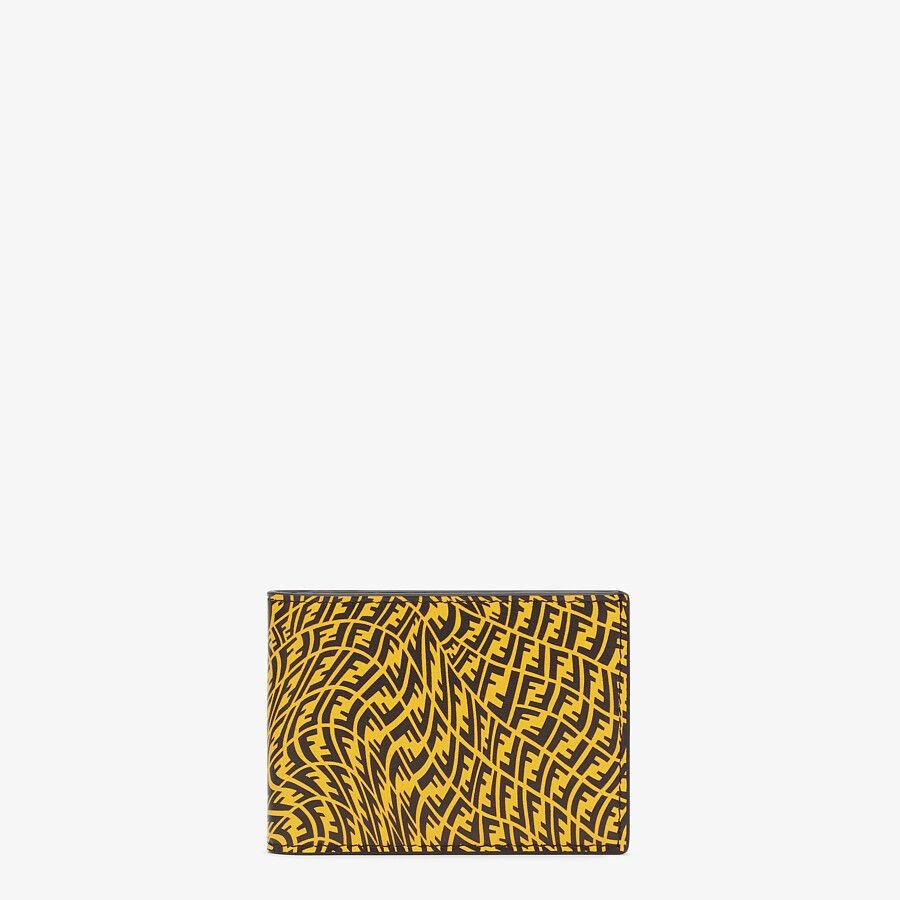 Yellow leather bi-fold wallet - 1