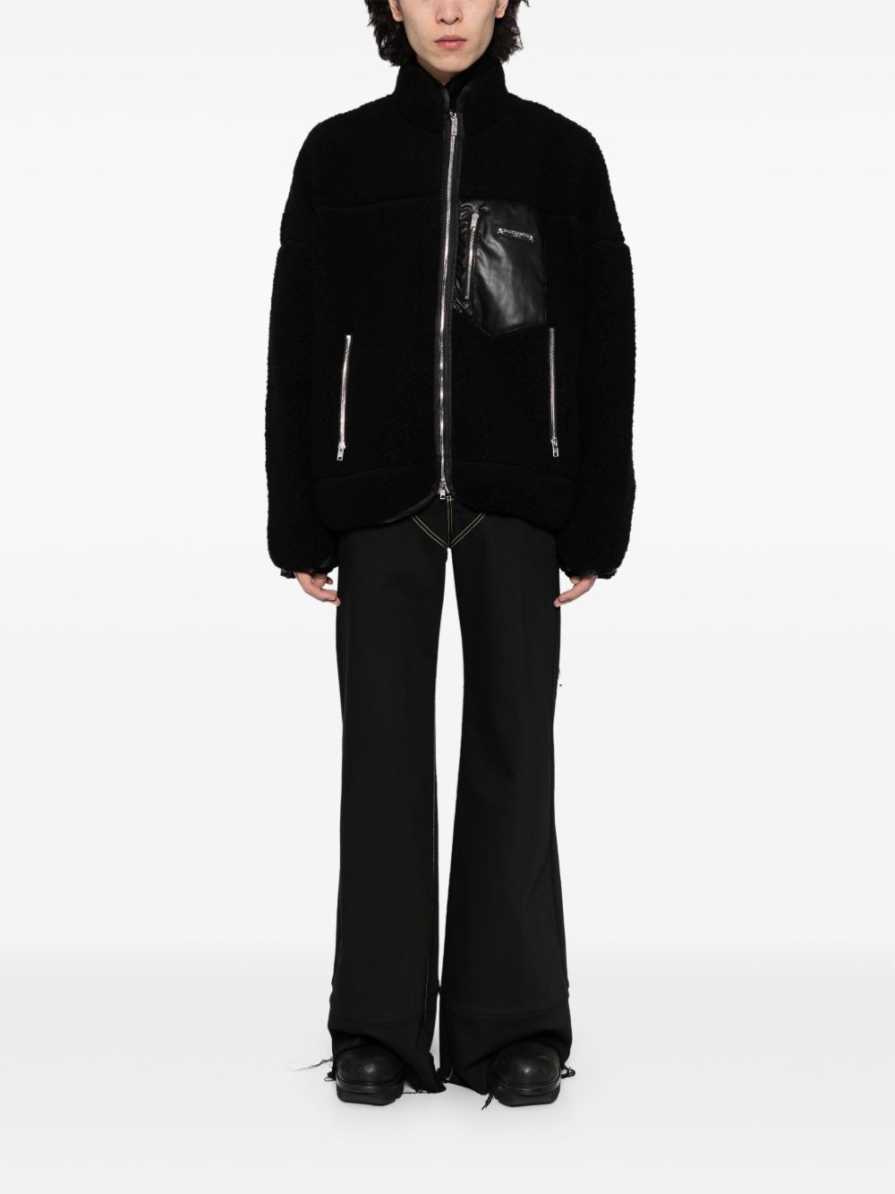 logo-patch jacket - 2