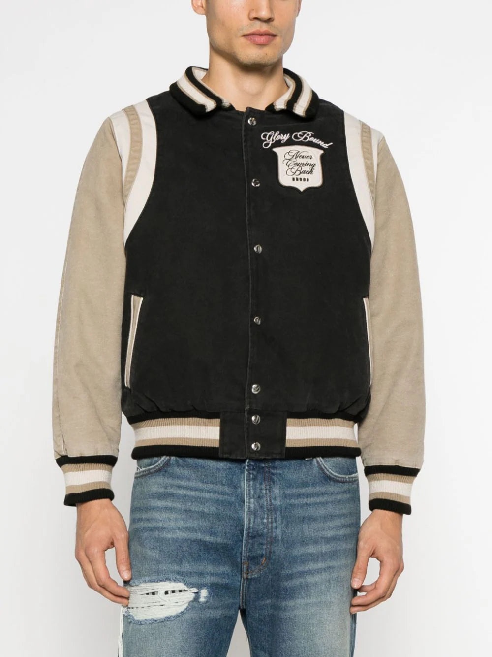 LOGO-EMBROIDERED CANVAS BOMBER JACKET - 3