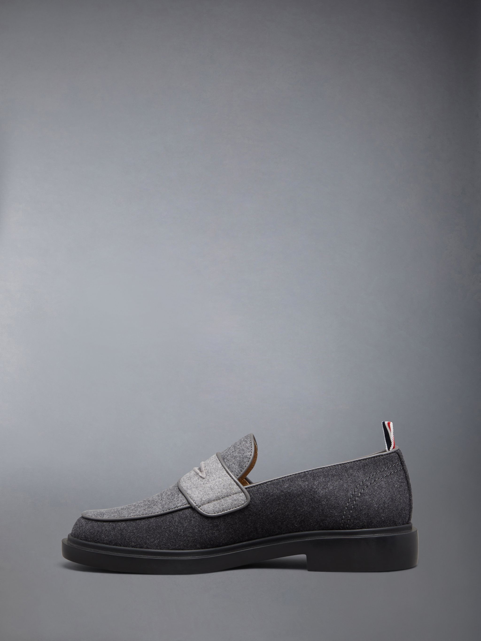 colour-block wool loafers - 3