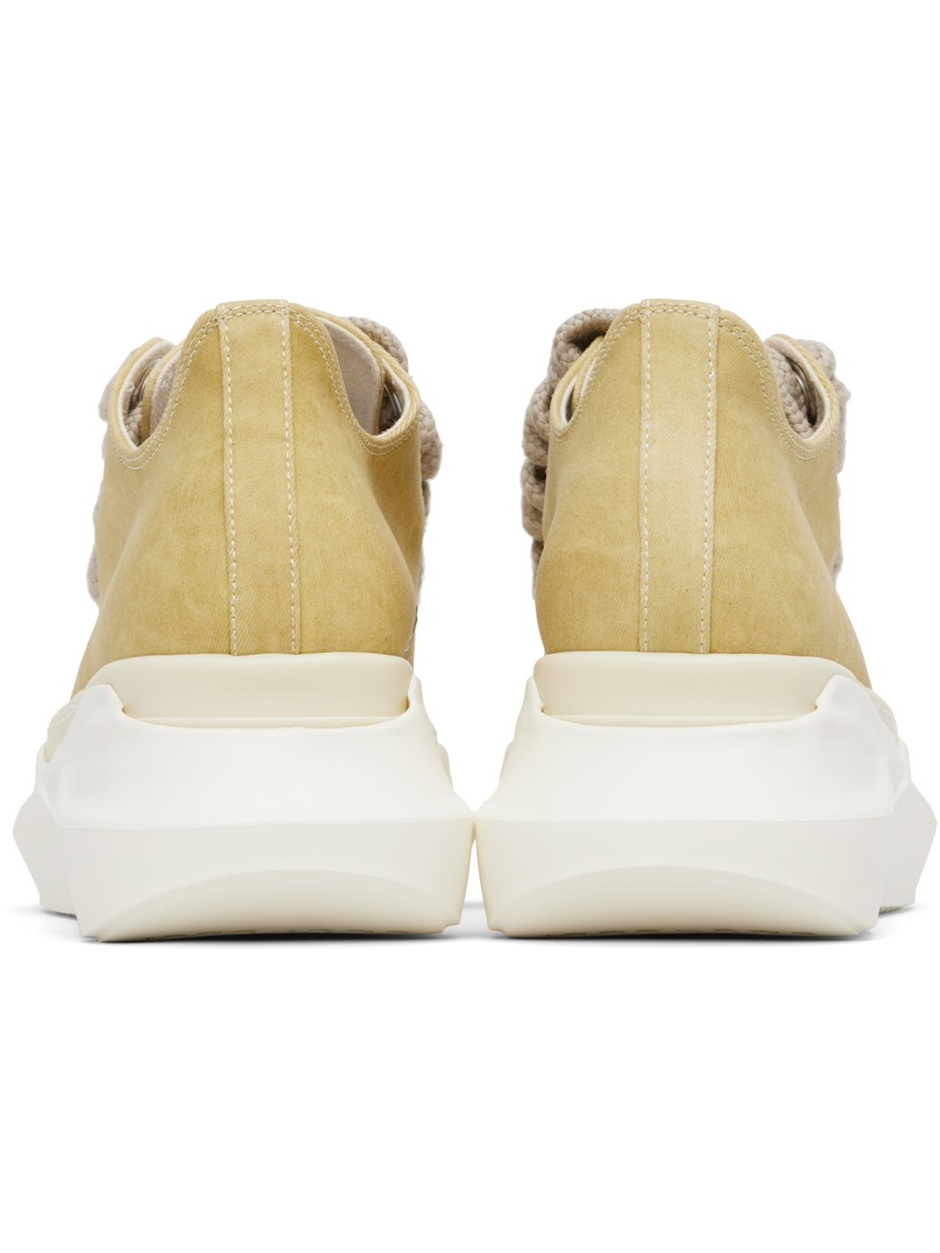 Beige Hollywood Jumbo Laces Abstract Low Sneak Sneakers - 2