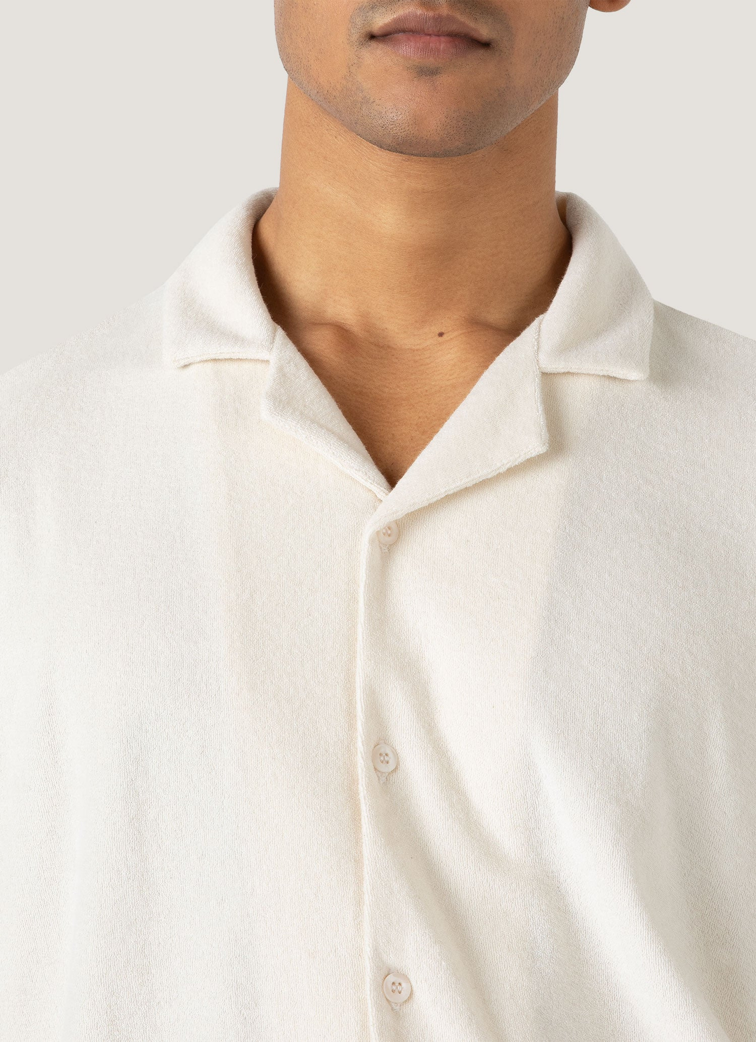 Towelling Camp Collar Shirt - 6