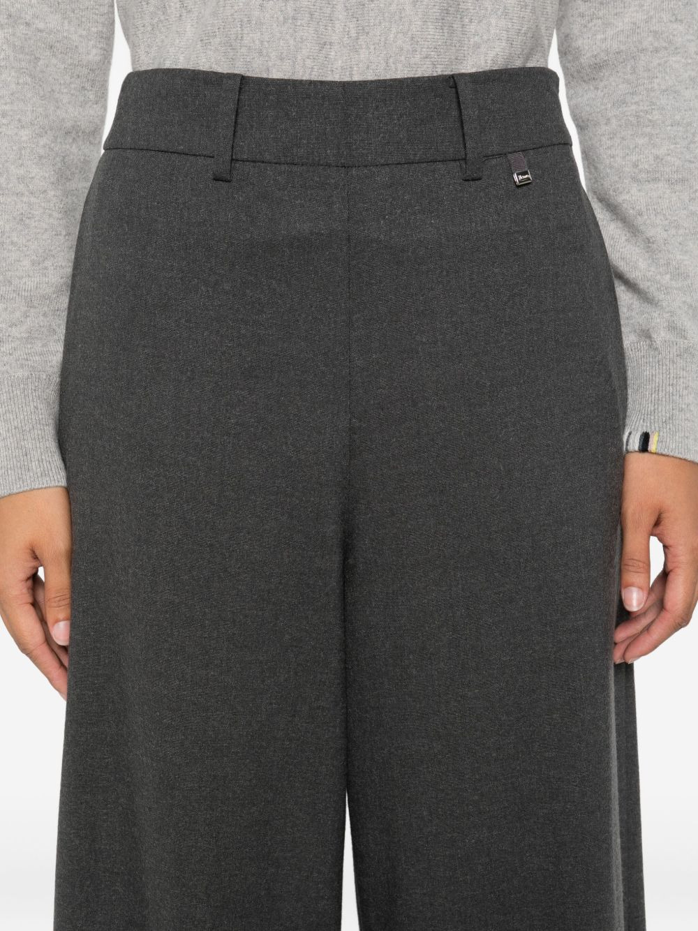 belt-loops straight trousers - 5