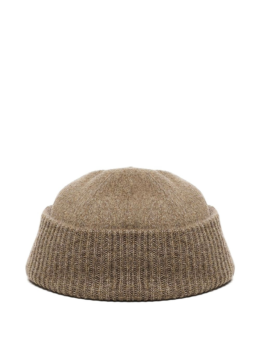 logo-plaque ribbed beanie - 2