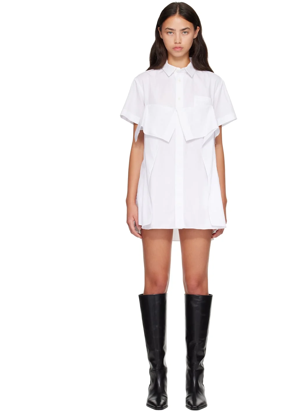 White Poplin Minidress - 1