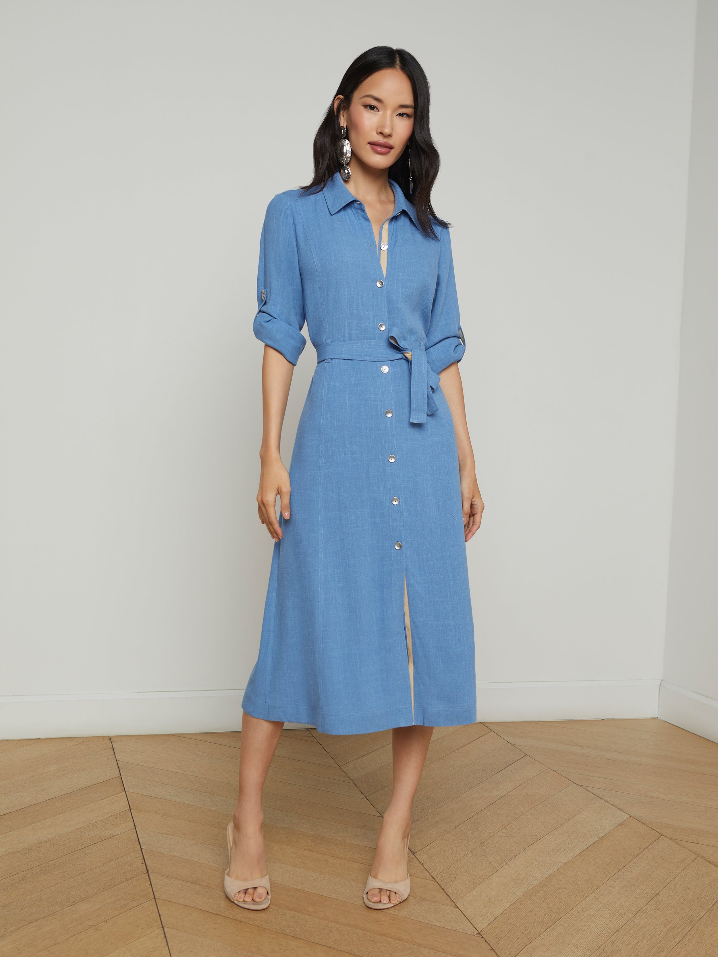 Malika Linen-Blend Shirt Dress - 2