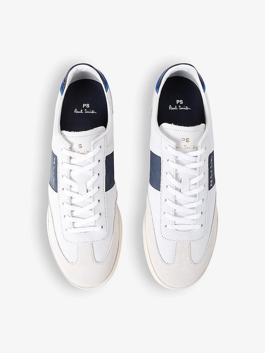 Dover brand-print leather low-top trainers - 2