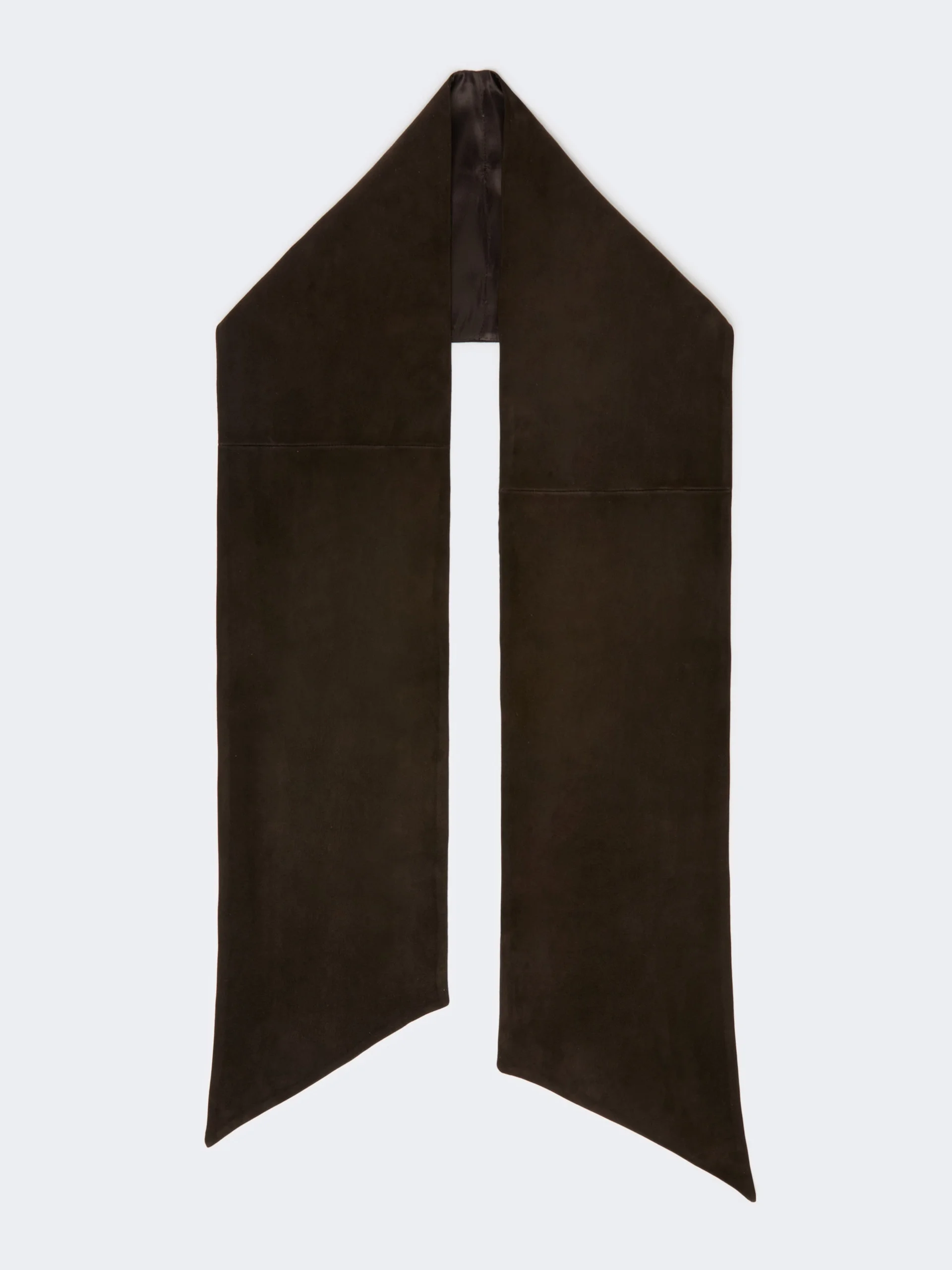 COMUNE Suede scarf - DARK BROWN - 1