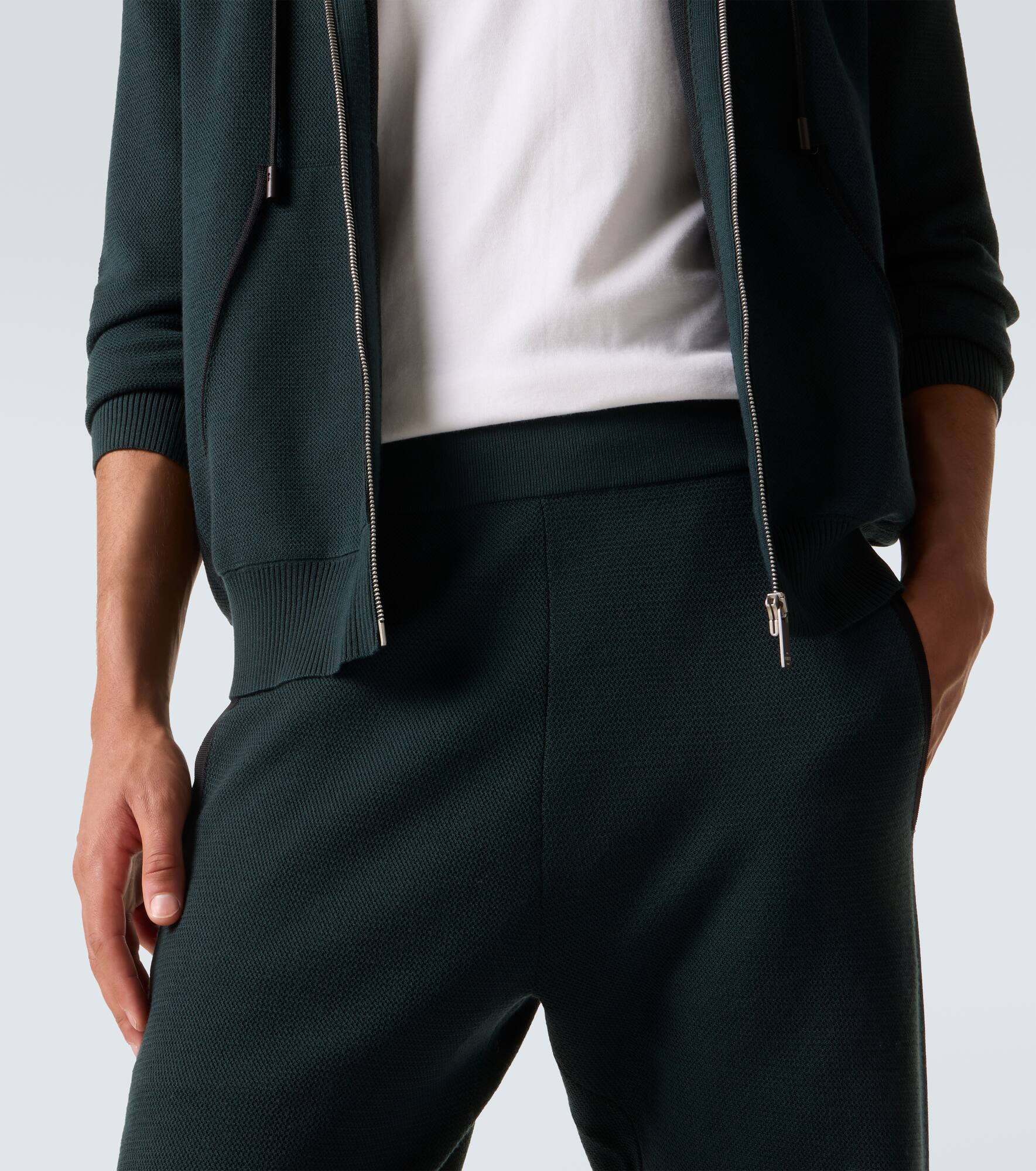 Wool and silk sweatpants - 5