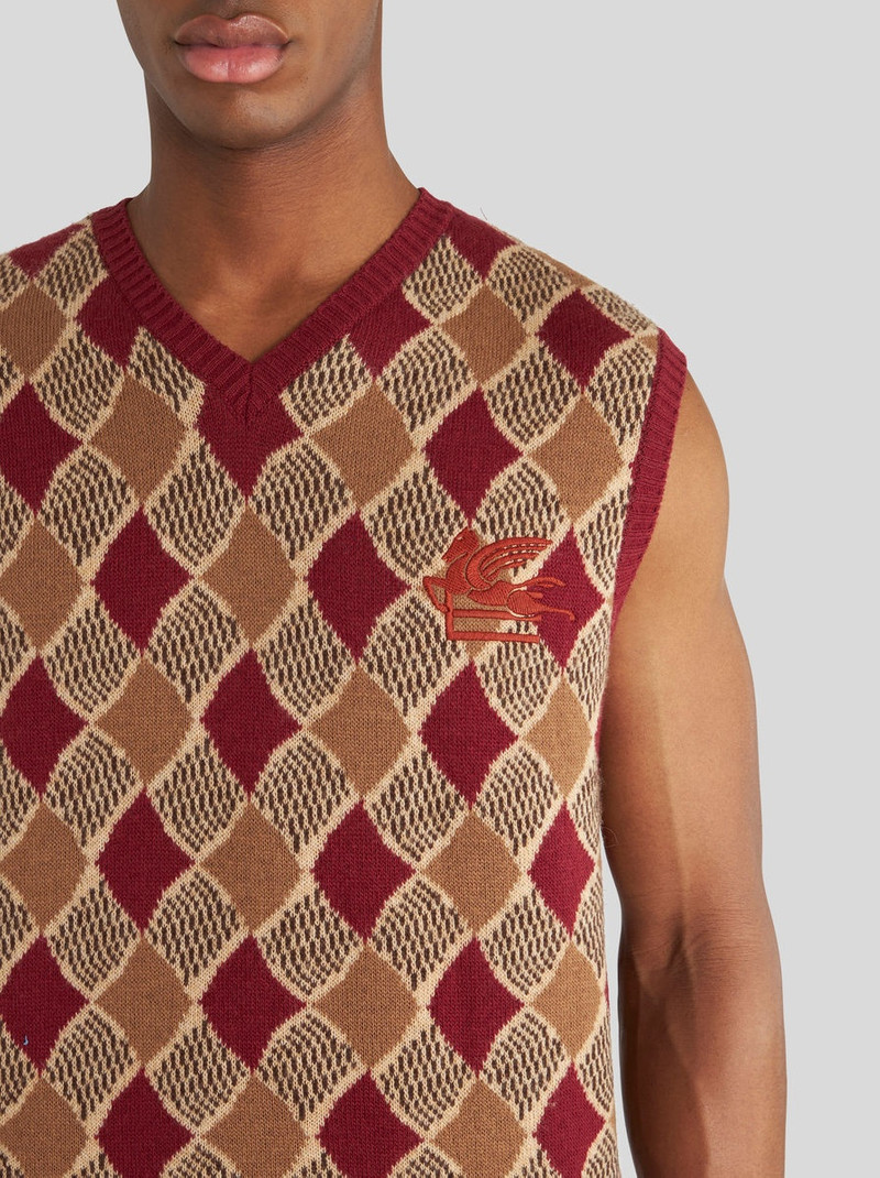 Etro SLEEVELESS WAISTCOAT WITH DIAMOND PATTERN outlook