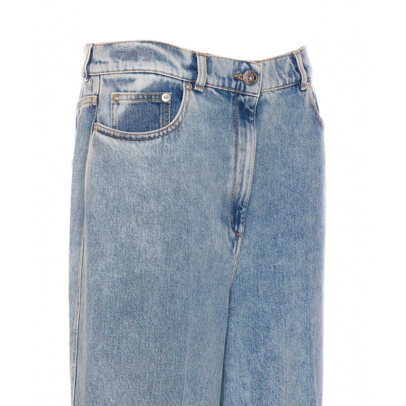 Lanvin Women Wide Leg Denim Pants - 4