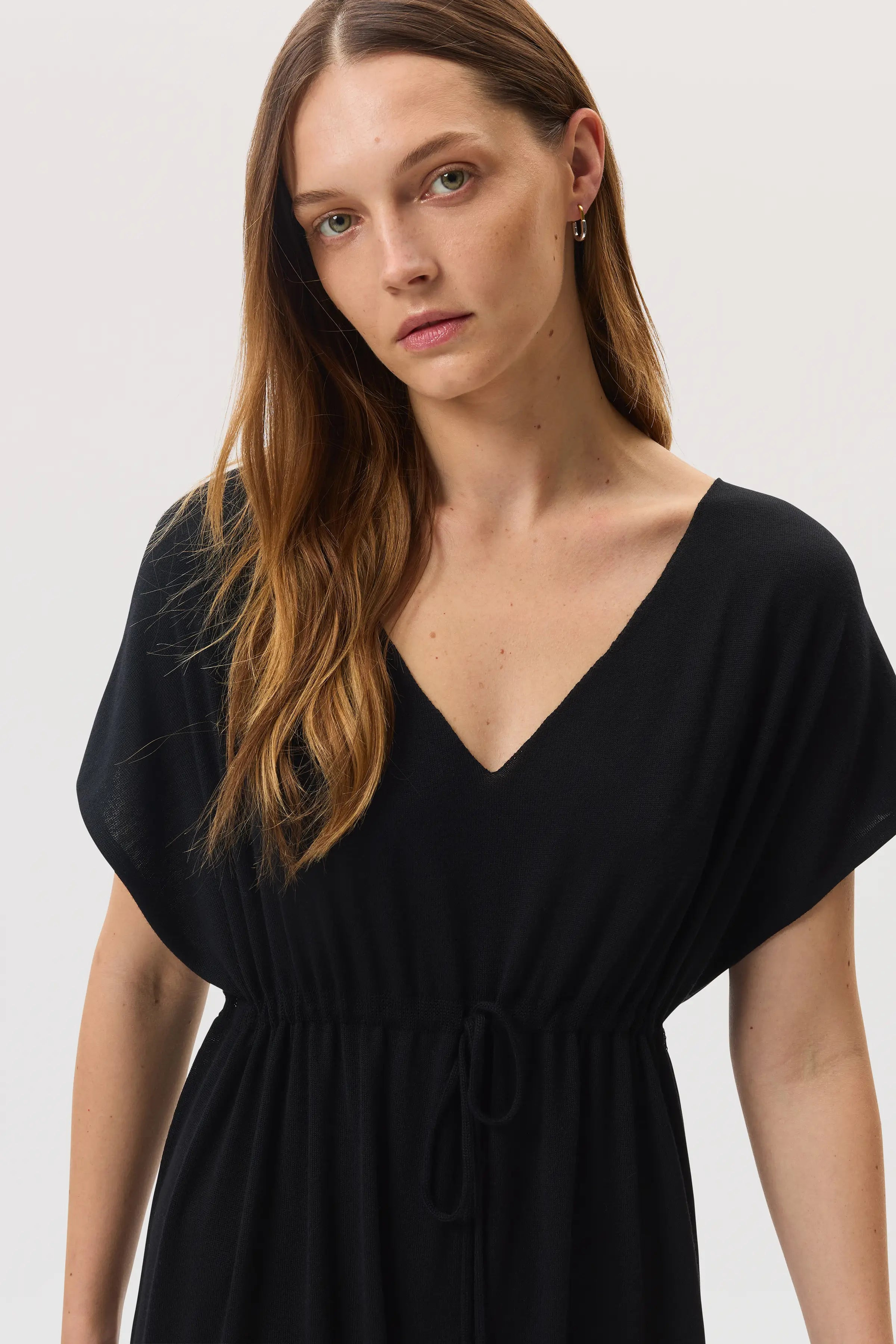 Superfine Merino Black Maxi Dress - 4