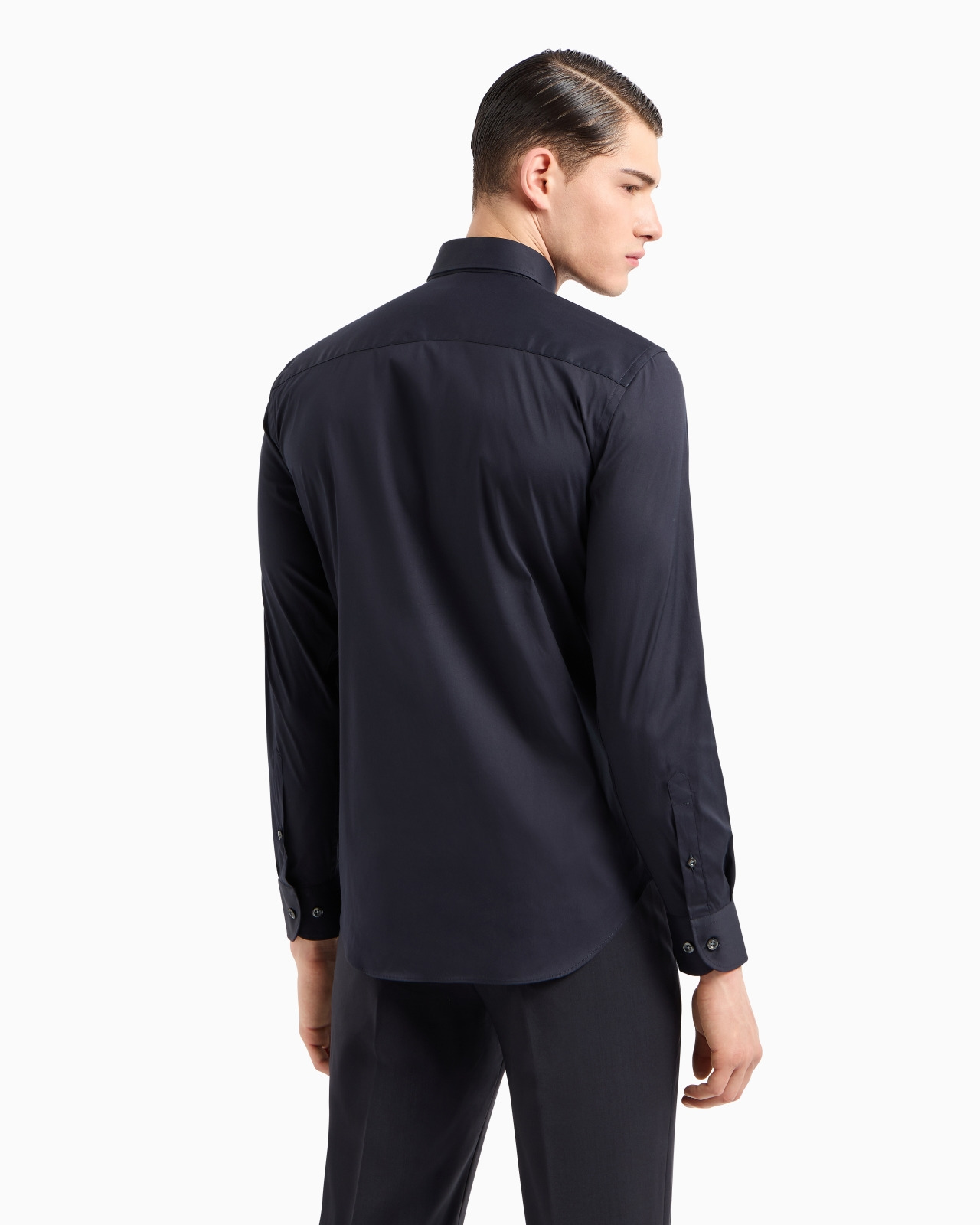 Stretch cotton poplin shirt - 3