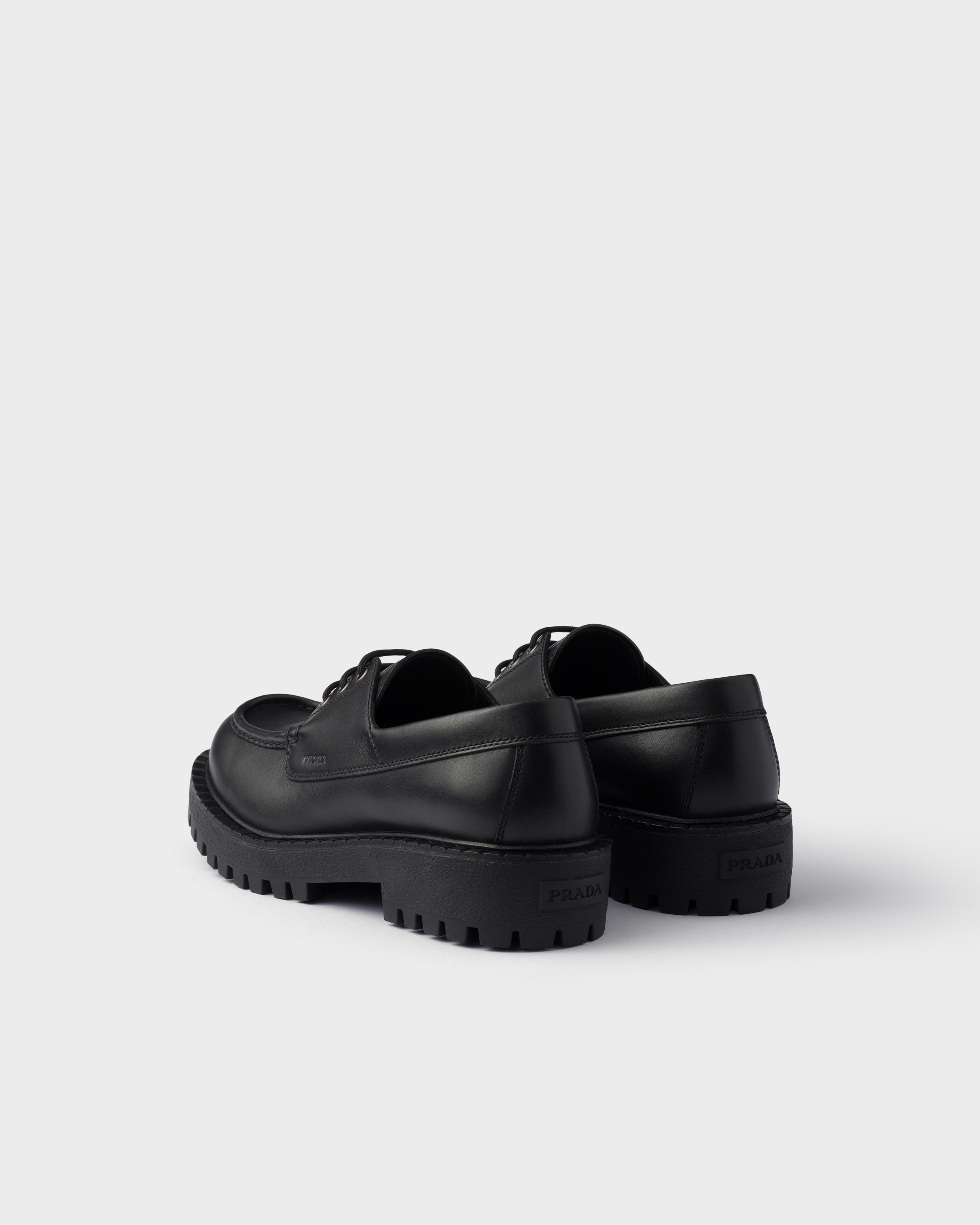 Laced leather loafers - 5