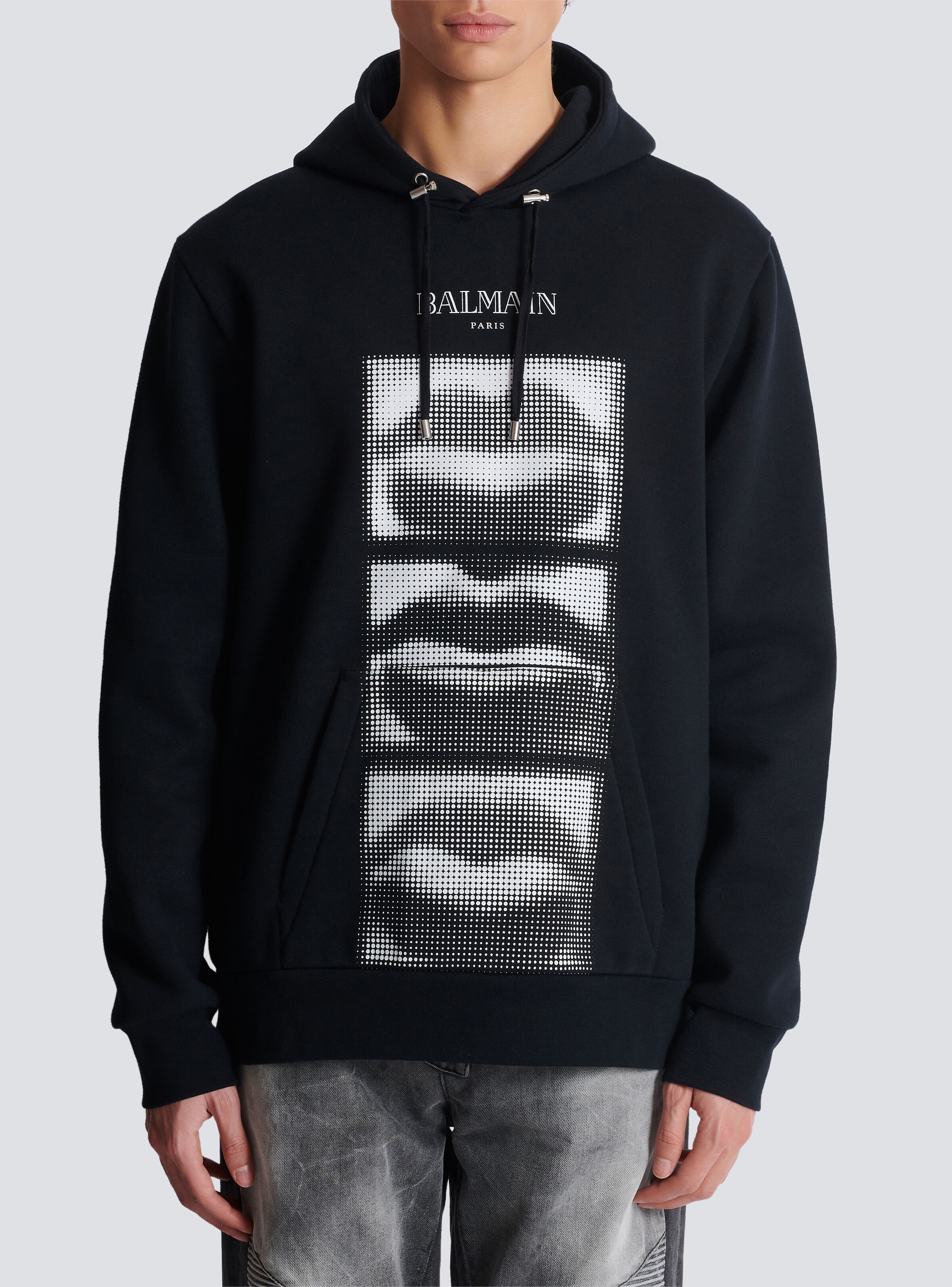 Hoodie with vintage Balmain Lips print - 5