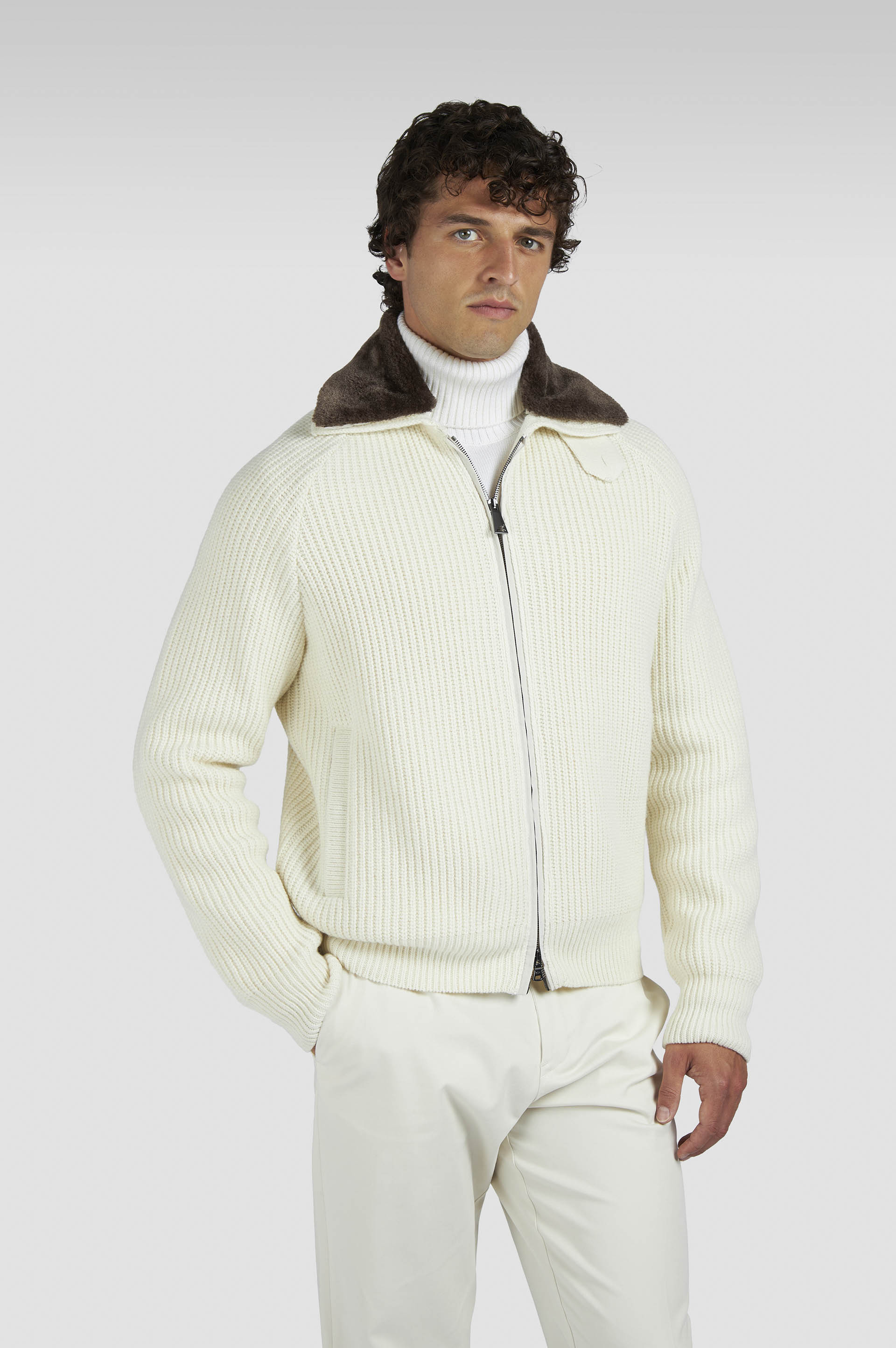 RE-WOOL ZIP-UP SWEATER - 7