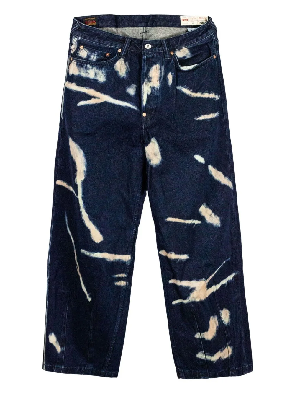 five-pockets graphic jeans - 1