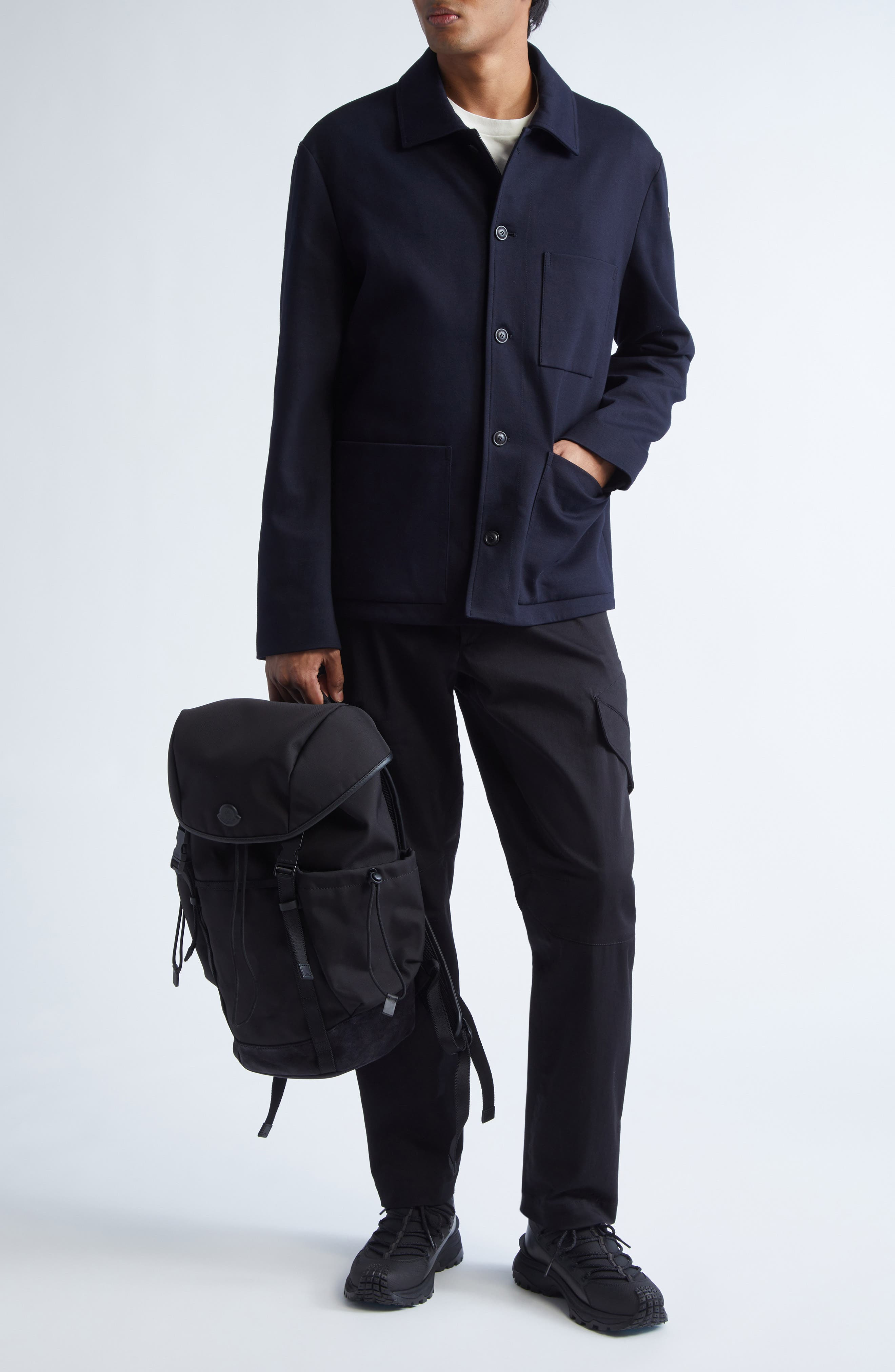 Moncler Cabalian Shirt Jacket in Night Sky at Nordstrom - 2
