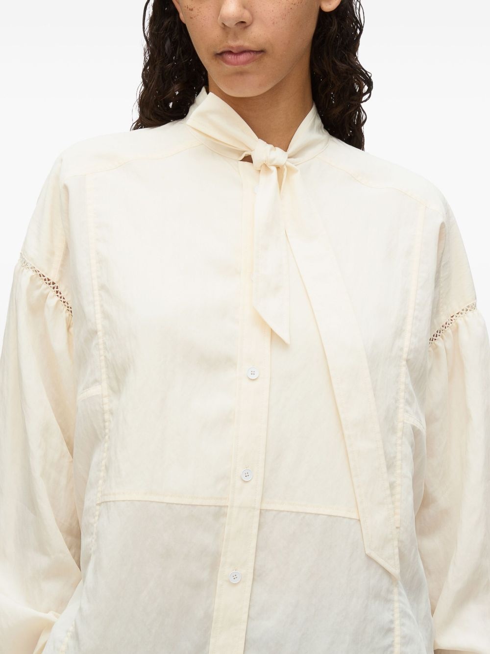 tie-neck blouse - 6