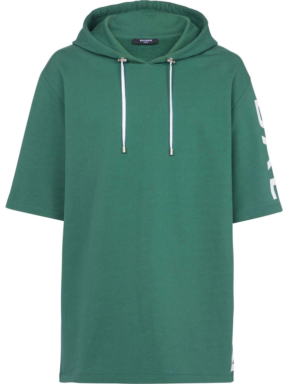 short-sleeved cotton hoodie - 1