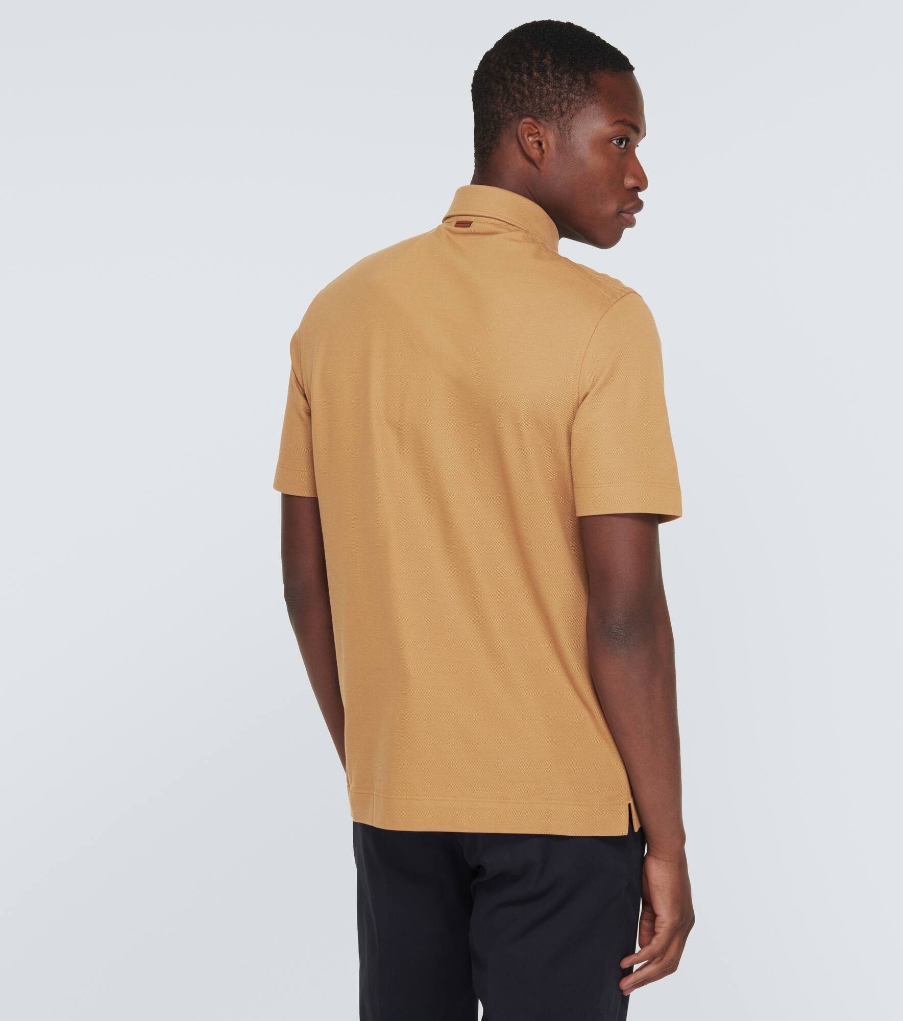 Cotton piqué polo shirt - 4