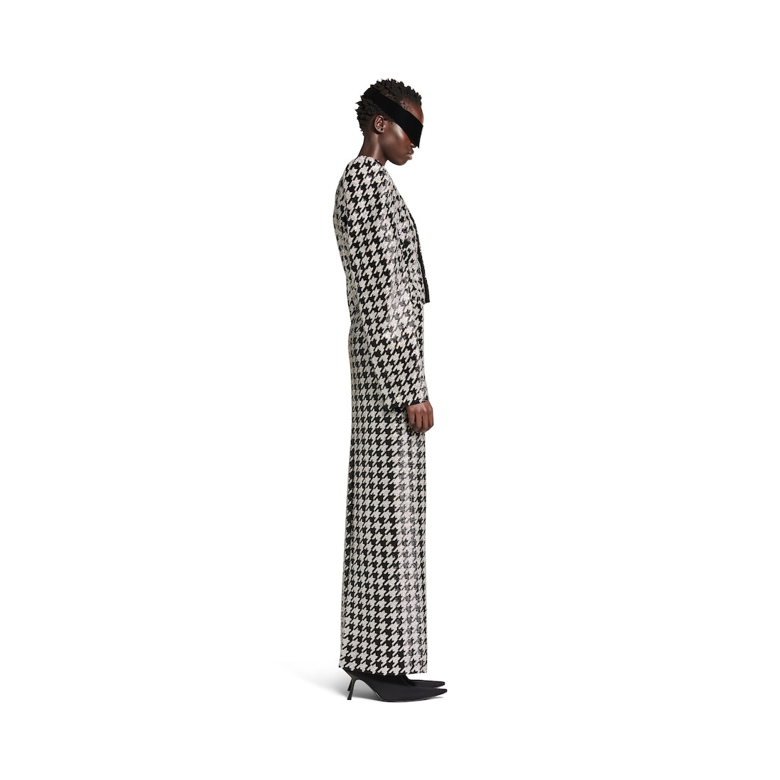 Women's Embroidered Maxi Skirt in Black/silver - 3