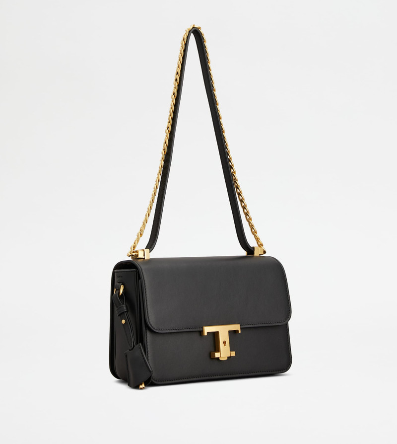 T TIMELESS FLAP BAG IN LEATHER MINI - BLACK 3
