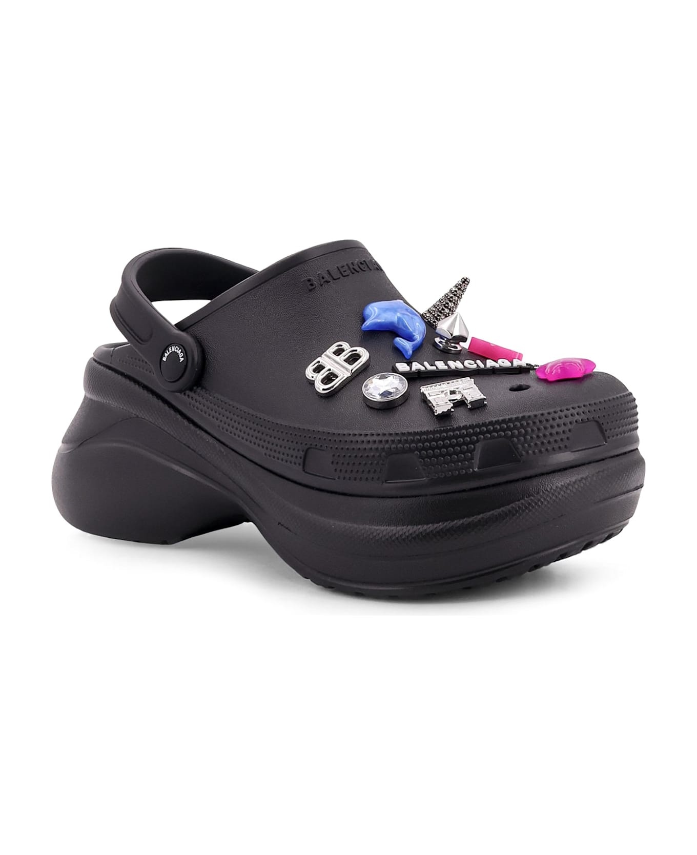 Black Rubber Balenciaga X Crocsâ ¢ Mules - 2