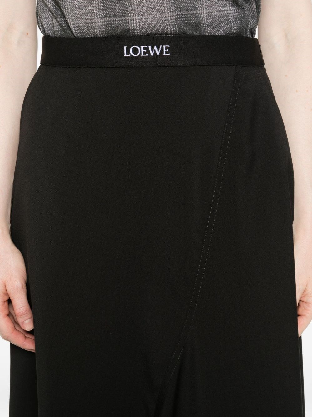 Wool asymmetric skirt - 2