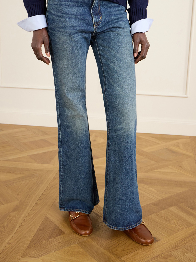 JAMIE HALLER Buckled Leather Loafers outlook