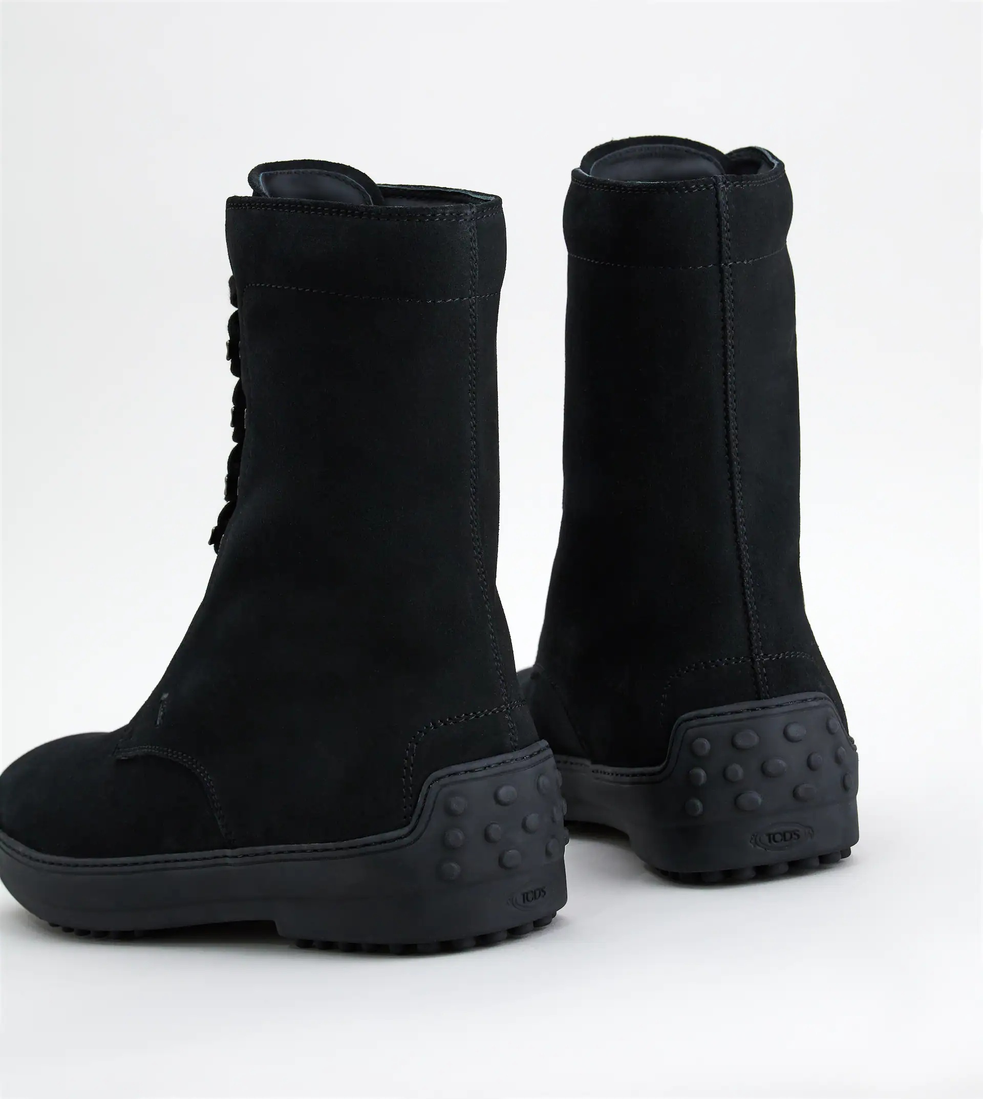 WINTER GOMMINO ANKLE BOOTS IN SUEDE - BLACK - 3