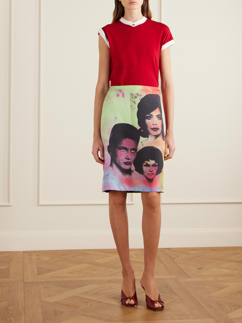 VERSACE Embellished Cotton-blend Jersey T-shirt outlook