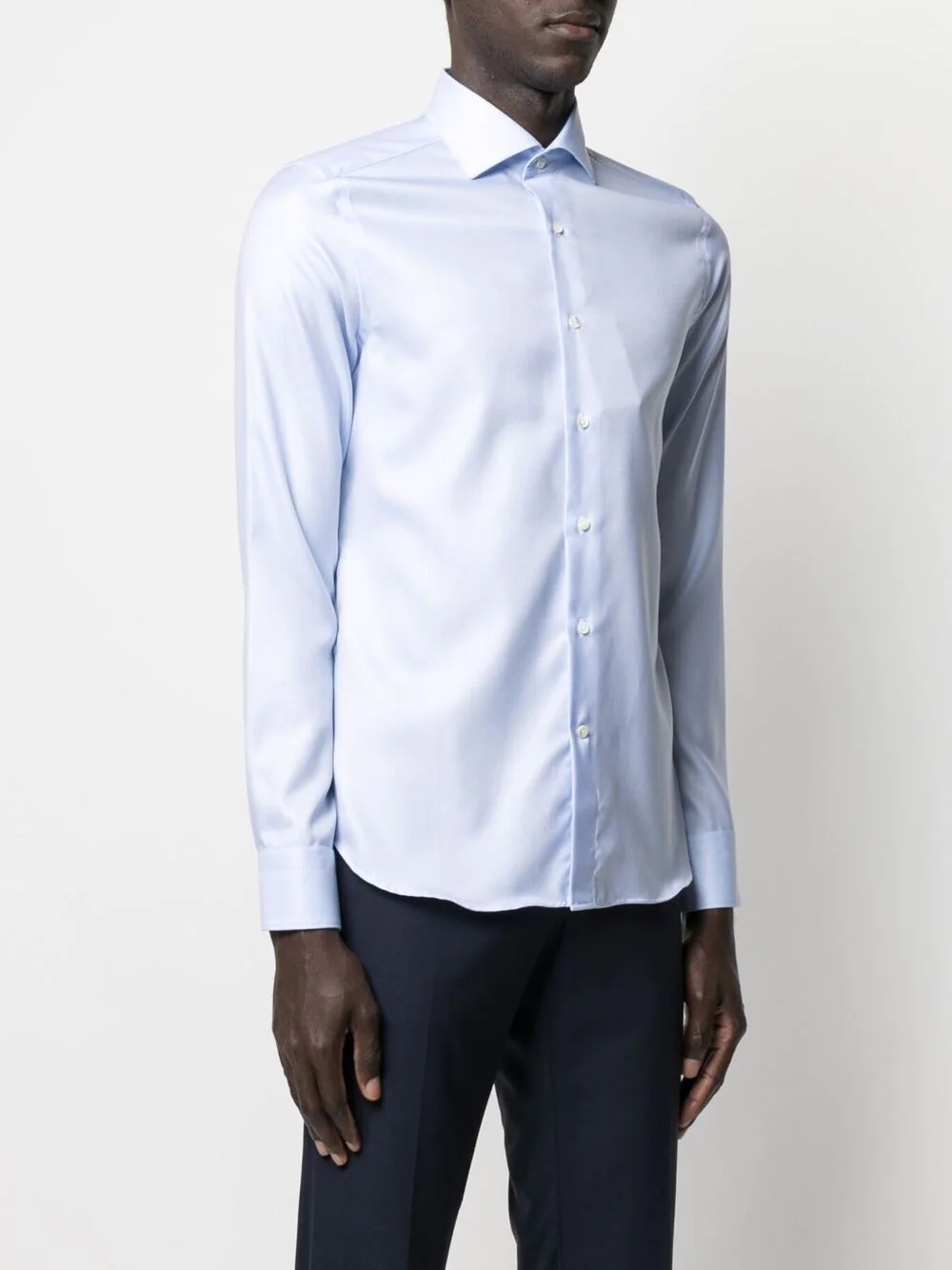 cutaway-collar cotton shirt - 3