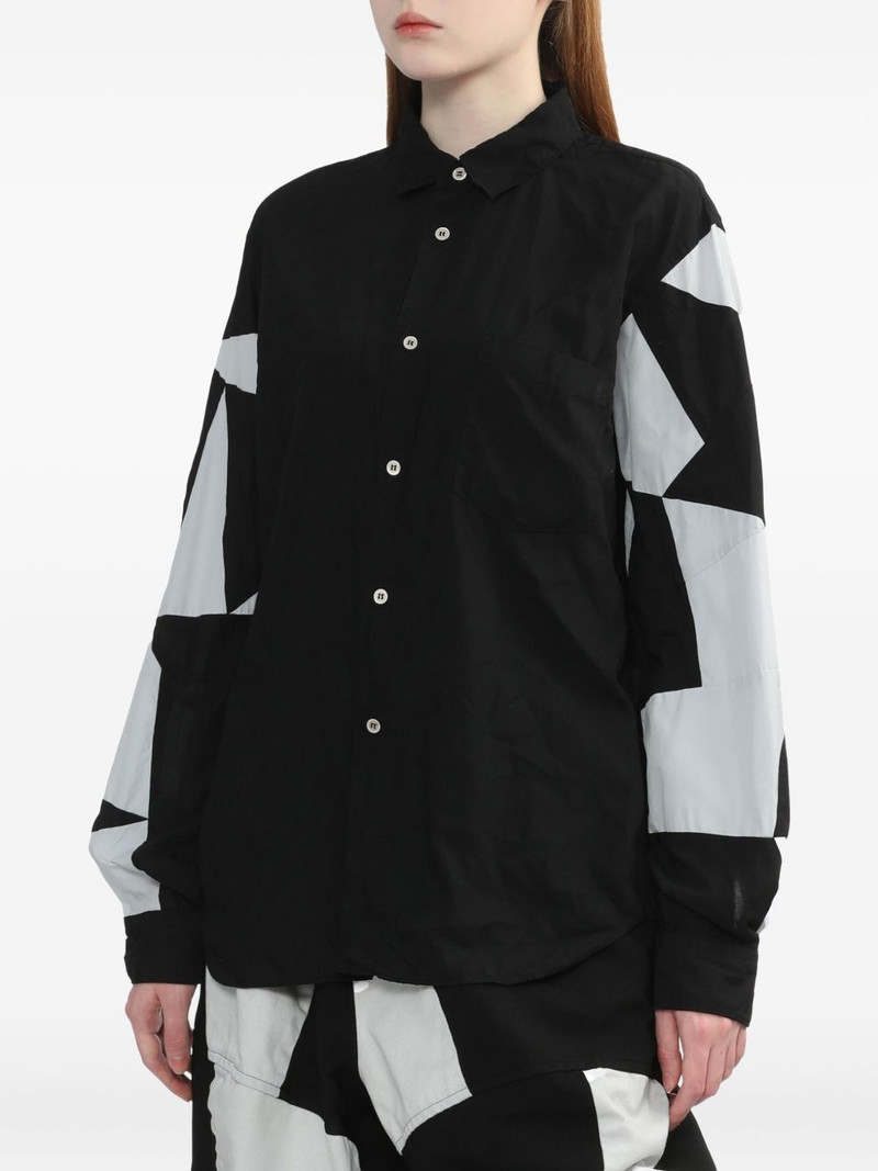BLACK COMME des GARÇONS geometric-print shirt outlook