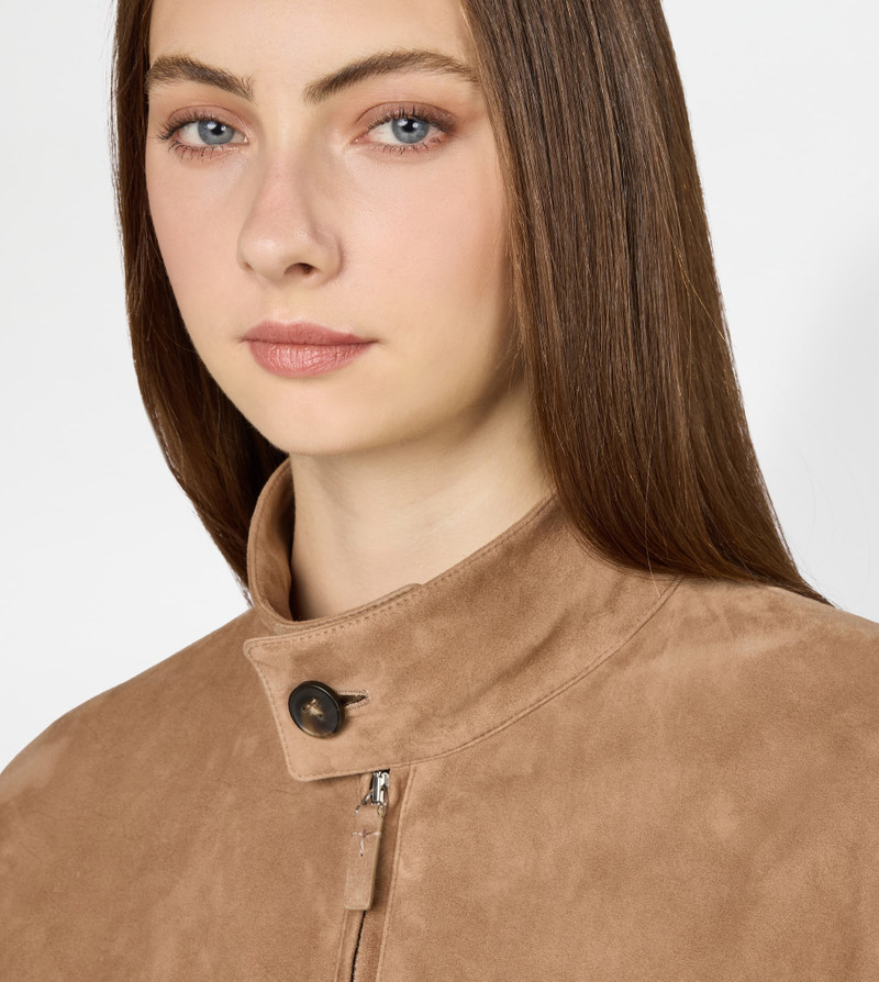 BOMBER JACKET IN PASHMY SUEDE - BEIGE 5