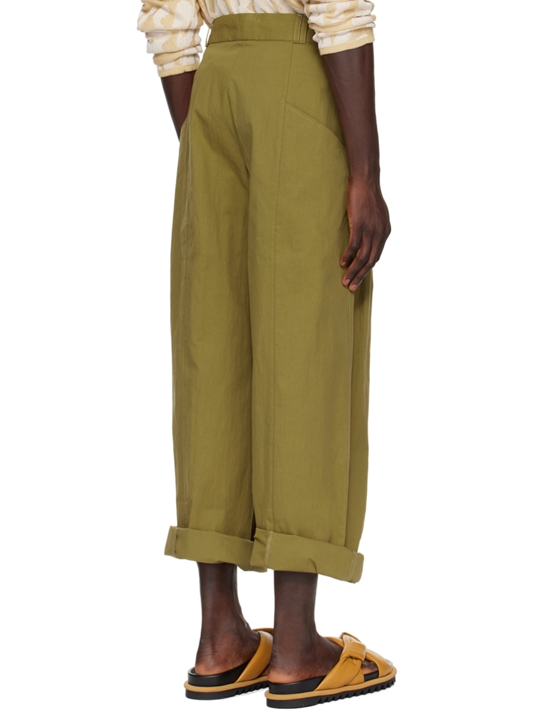 Khaki Loose-Fit Trousers - 3