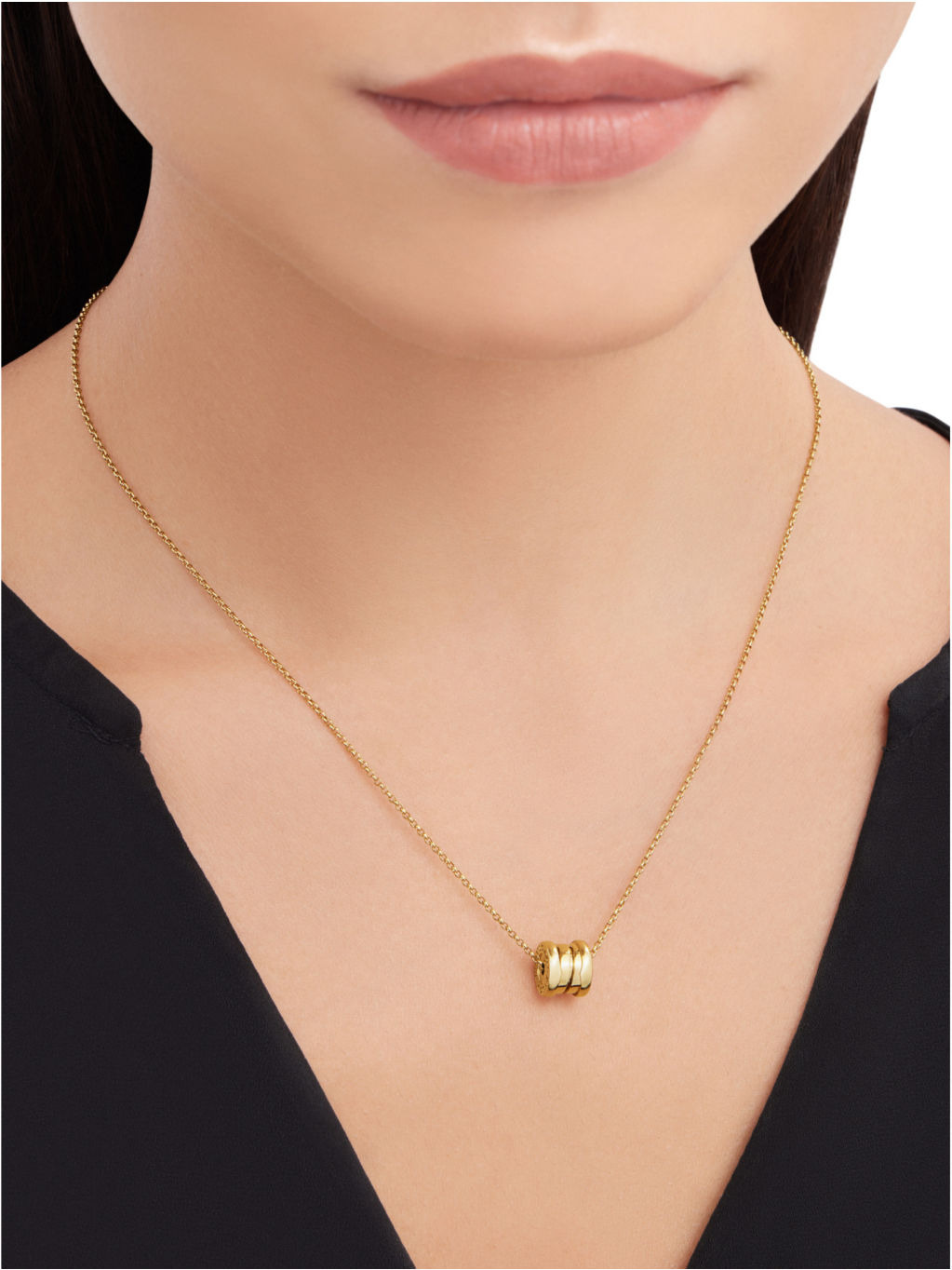 B.zero1 mini 18ct yellow-gold pendant necklace - 4