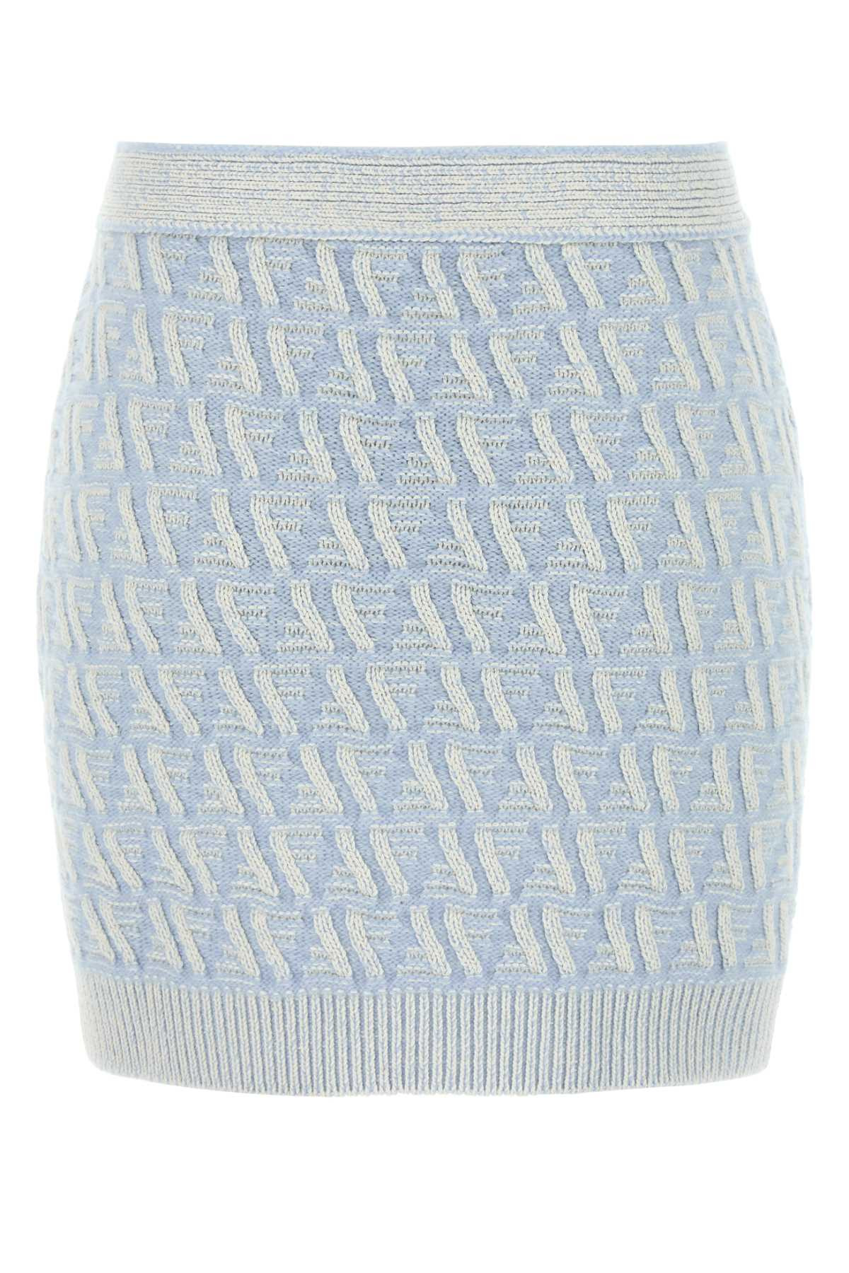 Fendi Women Embroidered Silk Blend Mini Skirt - 2