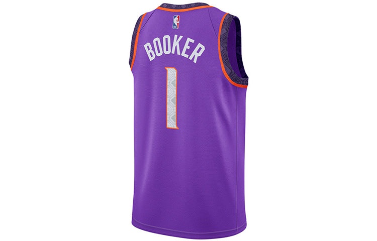 Nike NBA Retro Basketball Jersey/Vest SW Fan Edition 18-19 Season Phoenix Suns Devin Booker 1 Purple - 2
