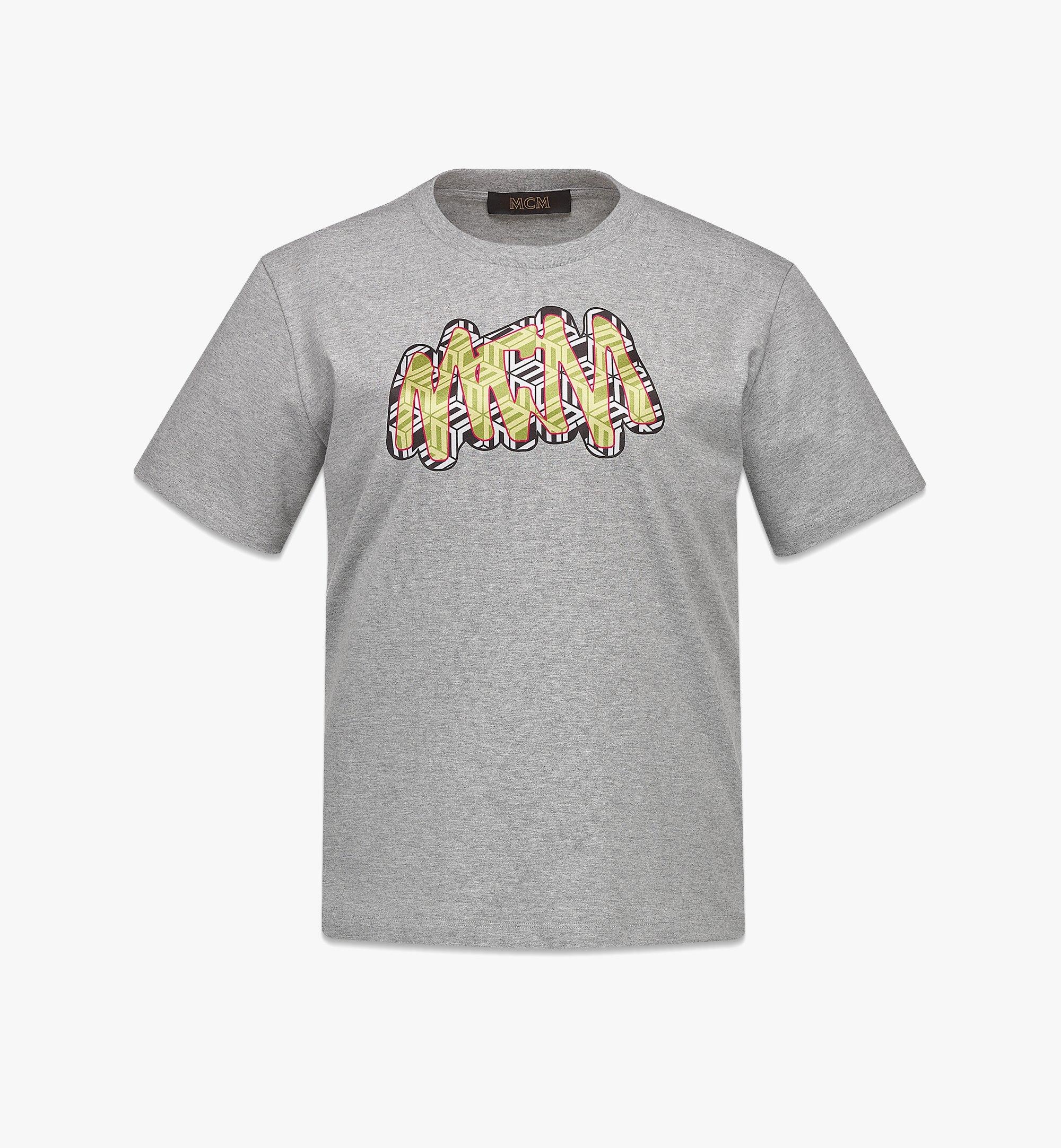 Women’s MCM Sommer Cubic Logo Print T-Shirt in Organic Cotton - 1