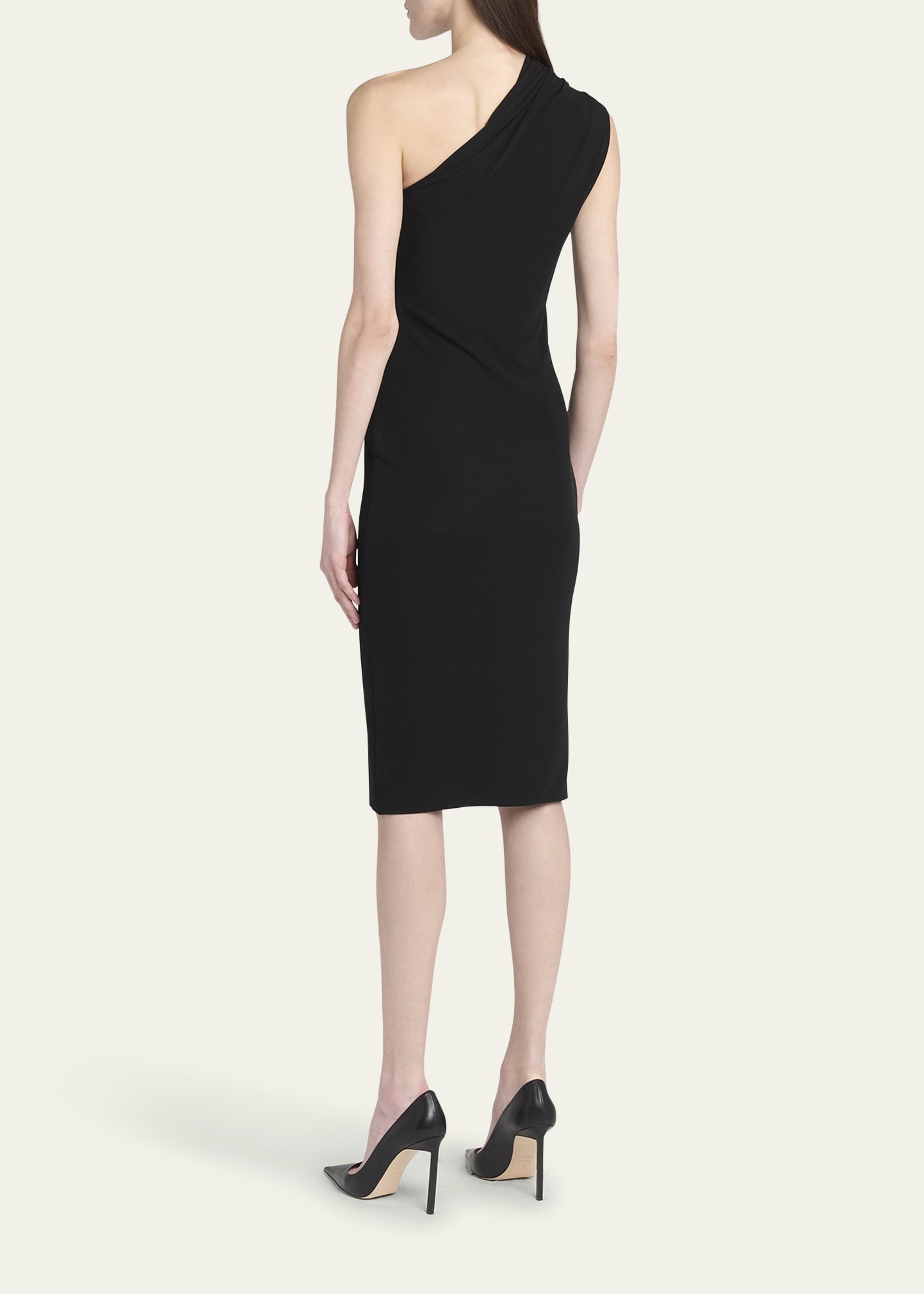 Strass Ruched One-Shoulder Dress - 3