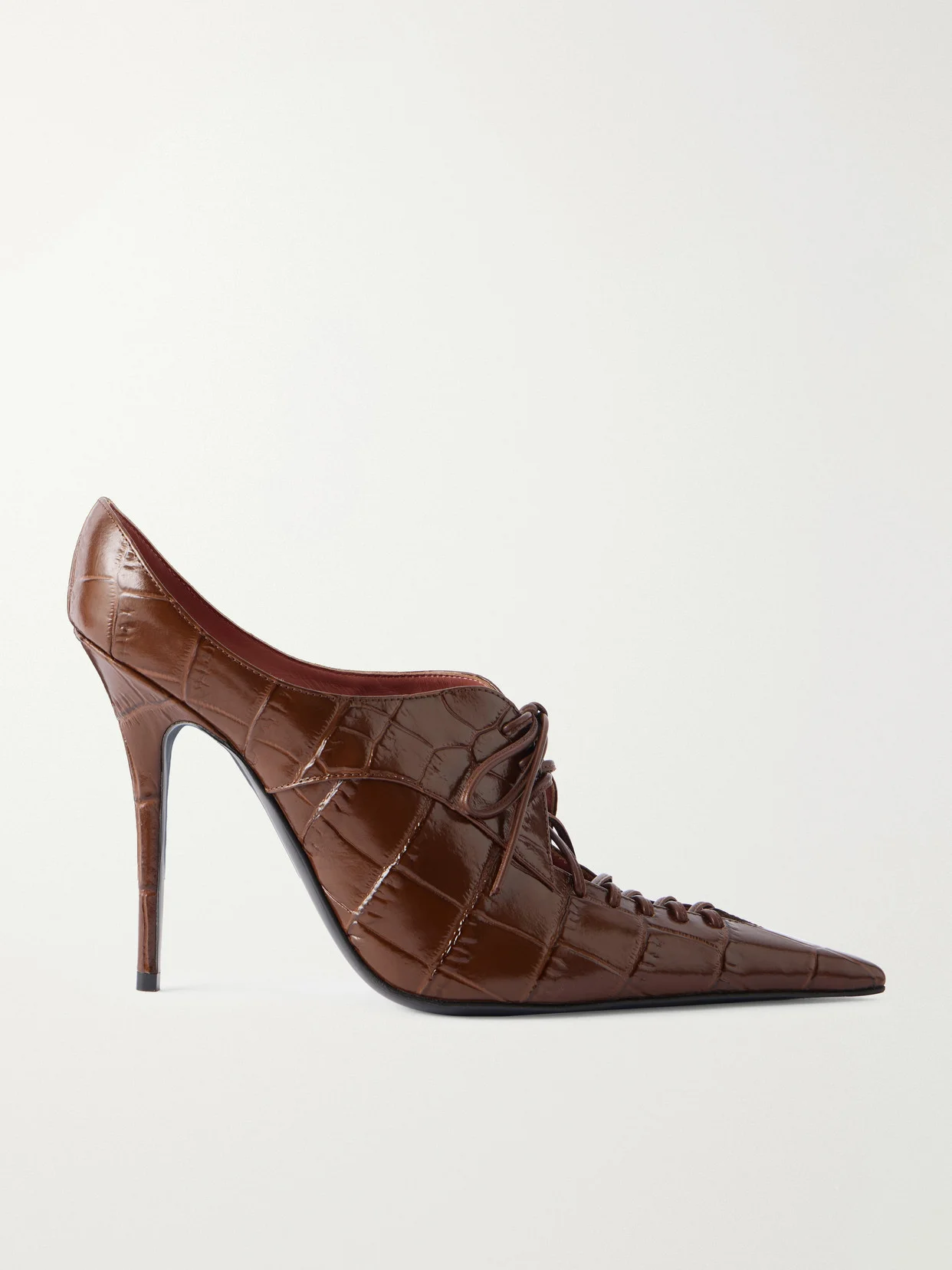 Kim 105 Croc-effect Leather Sandals - 1