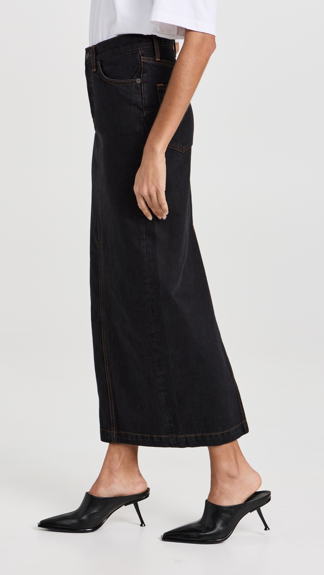 Denim Column Skirt - 3
