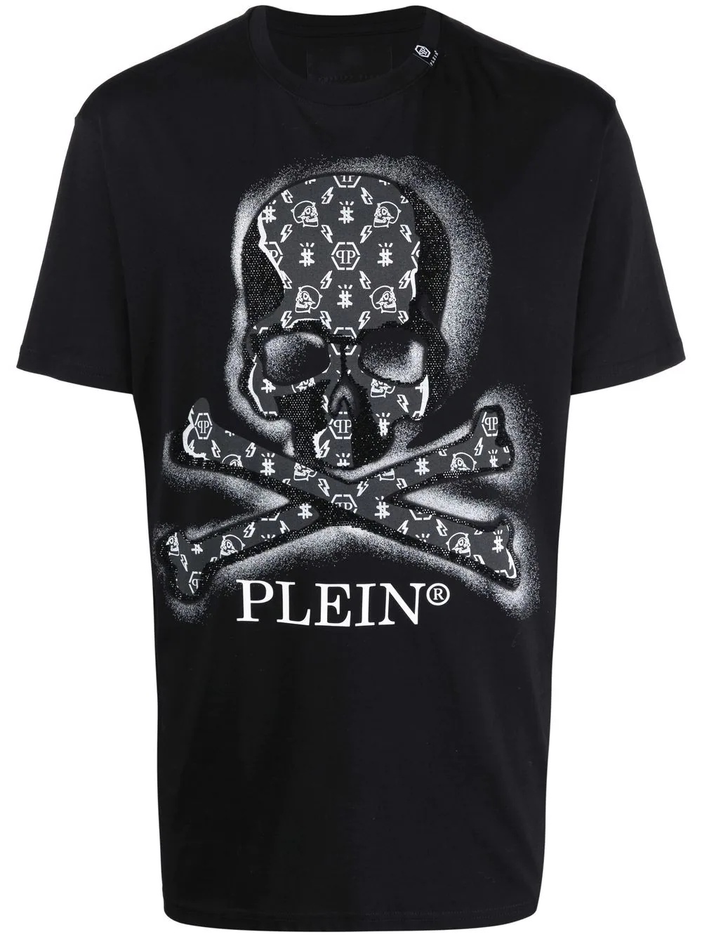 skull-print logo T-shirt - 1