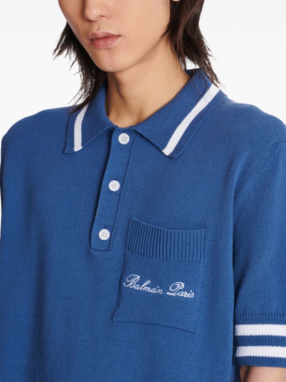 embroidered logo polo shirt - 6
