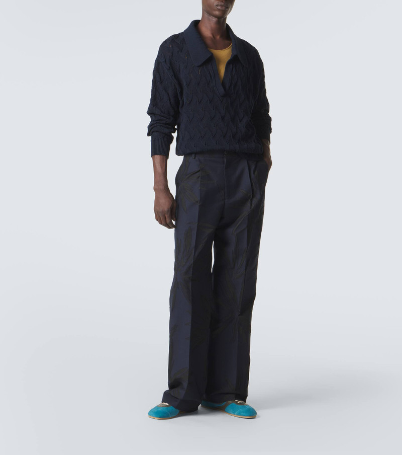 Dries Van Noten Floral cotton-blend straight pants outlook