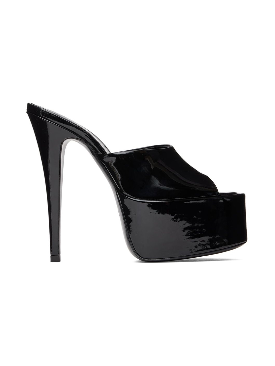 Black Marina Platform Heels - 1