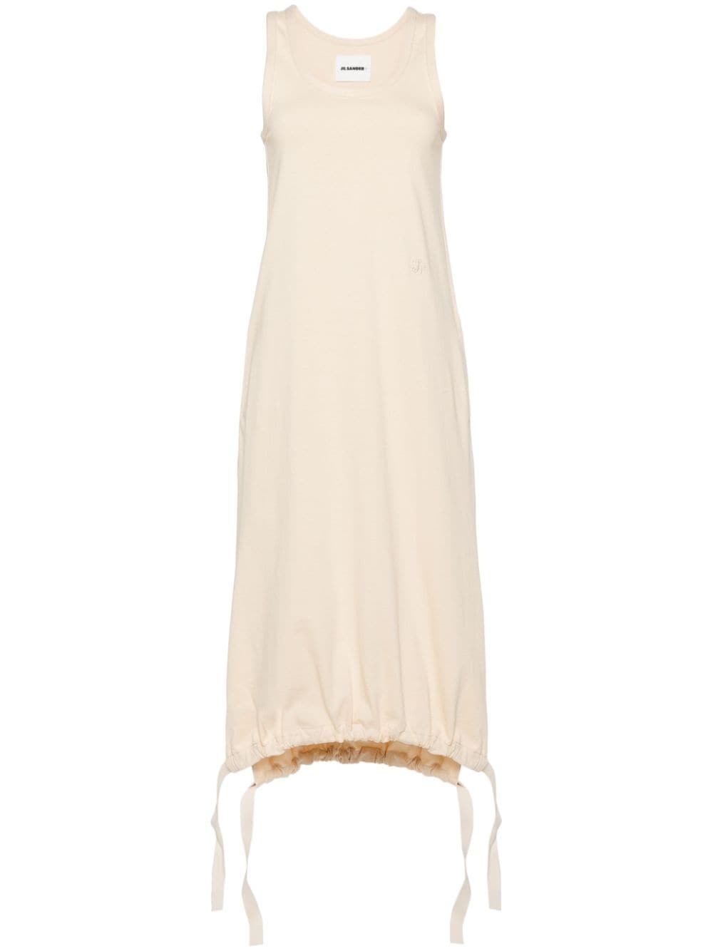 monogram-embroidery jersey maxi dress - 1