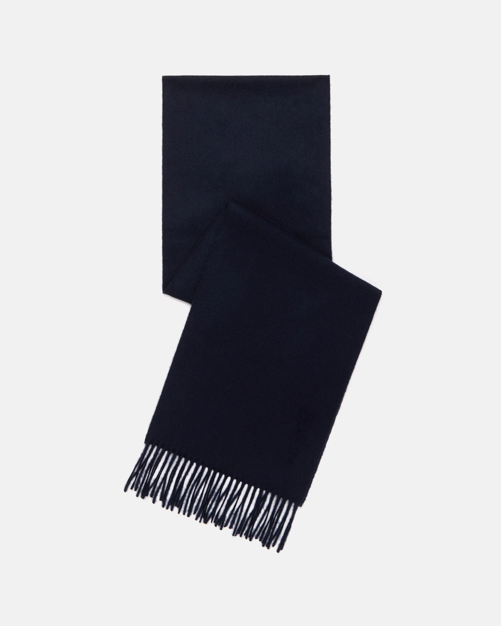 MADE-IN-SCOTLAND NAVY CASHMERE MUFFLER - 1