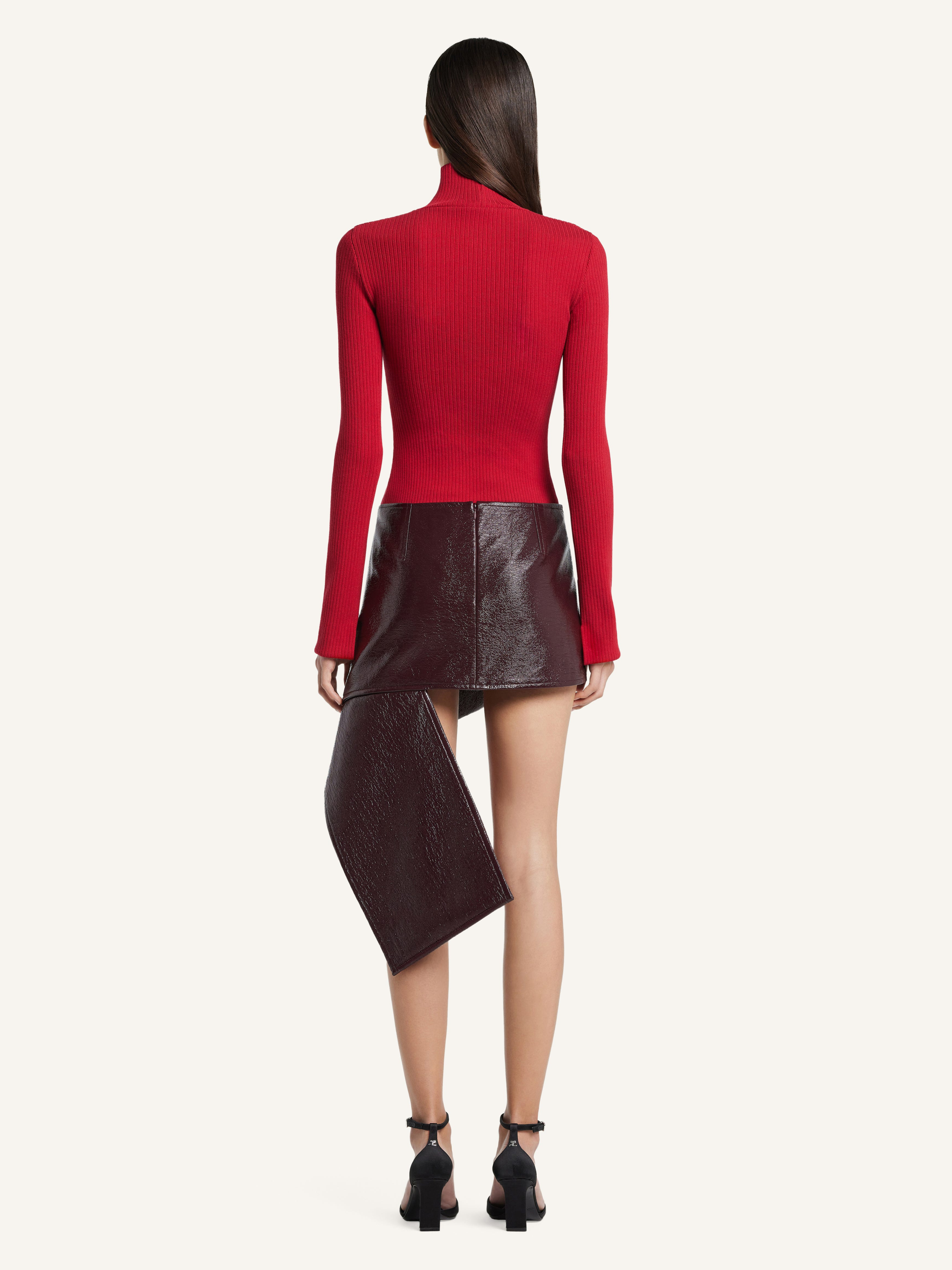 FOLD VINYL MINI-SKIRT - 4